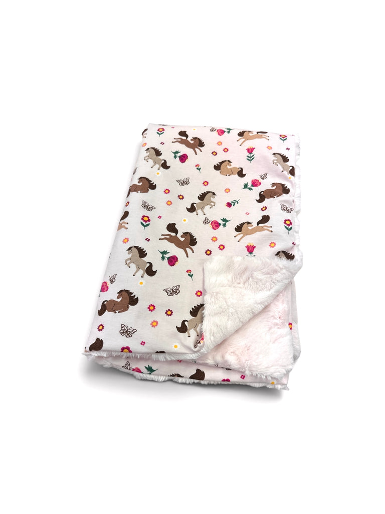 Pony Love • Baby Sized Minky Blanket