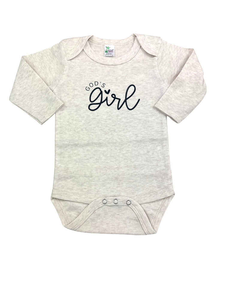 God’s Girl • oatmeal baby bodysuit