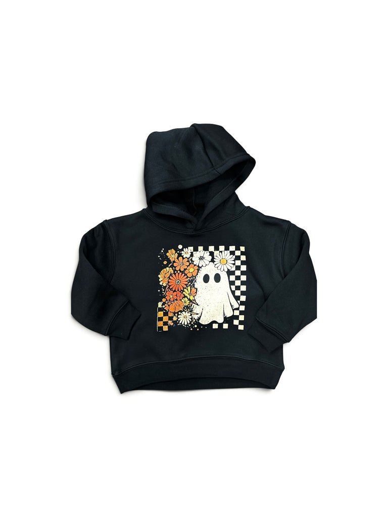 Floral Ghost Checker • Boho Halloween• Toddler Hoodie