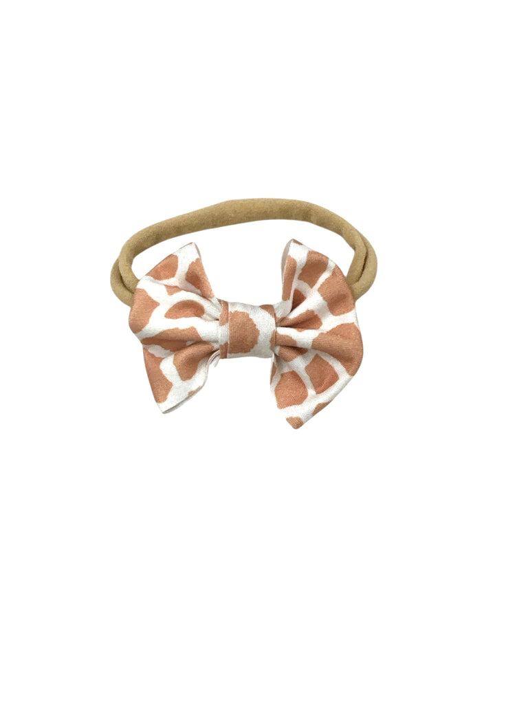 Giraffe Print Nylon Bow