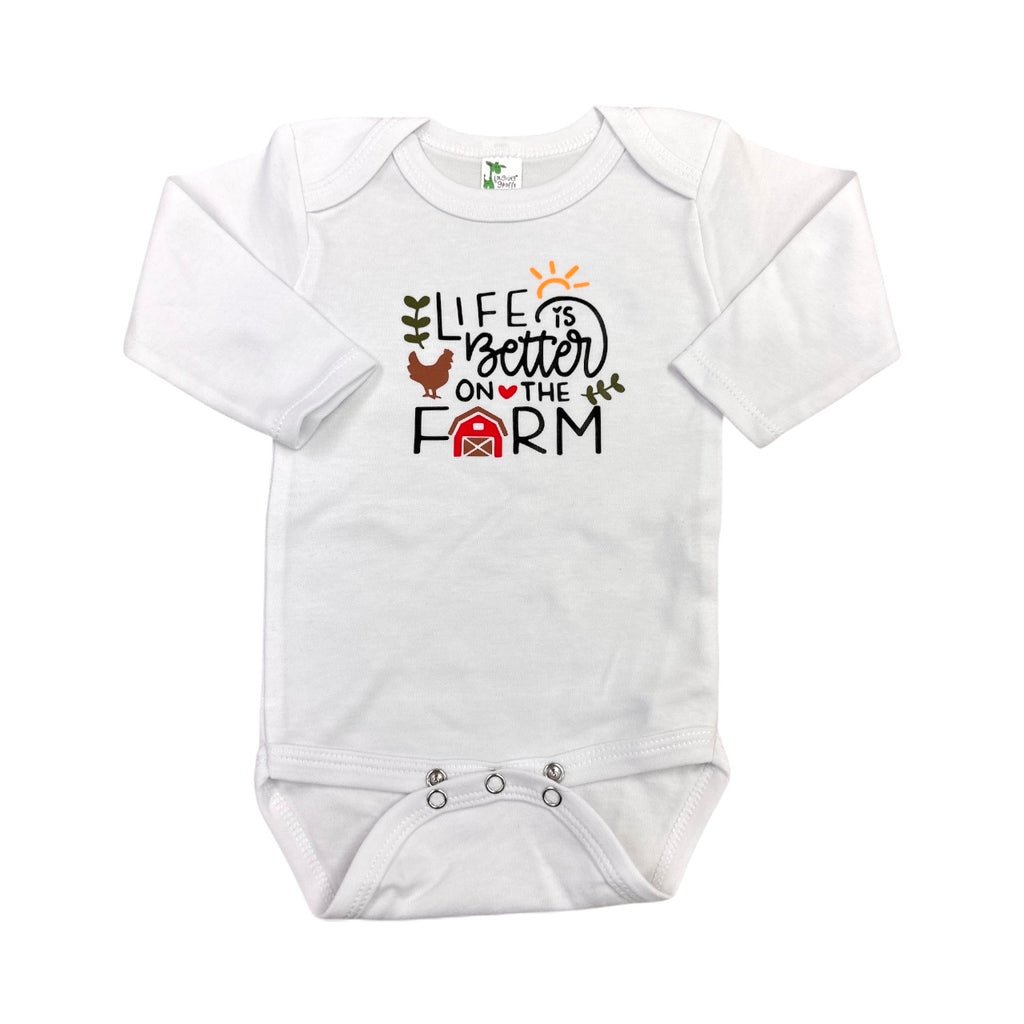 Life is better on the farm • baby bodysuit