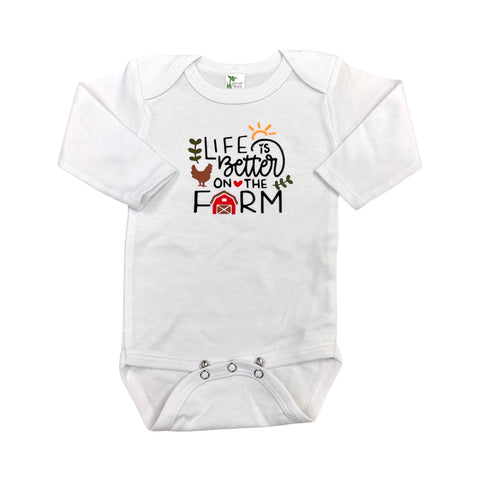 Life is better on the farm • baby bodysuit
