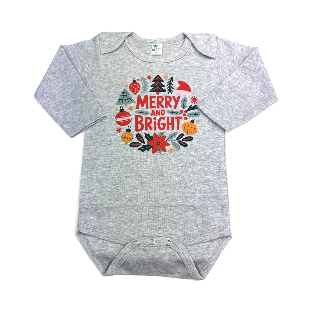 Merry & Bright• Christmas • baby bodysuit
