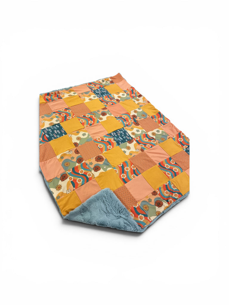 Groovy • Patchwork • Baby Sized Minky Blanket