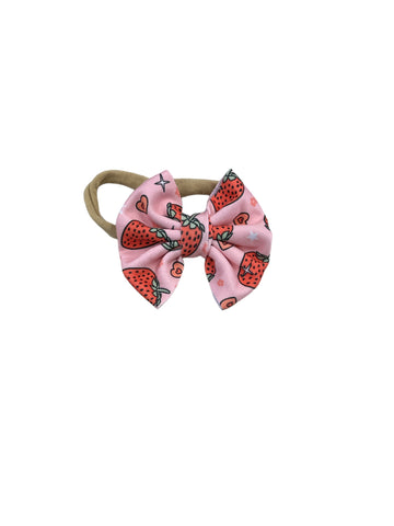 Strawberry Nylon Bow