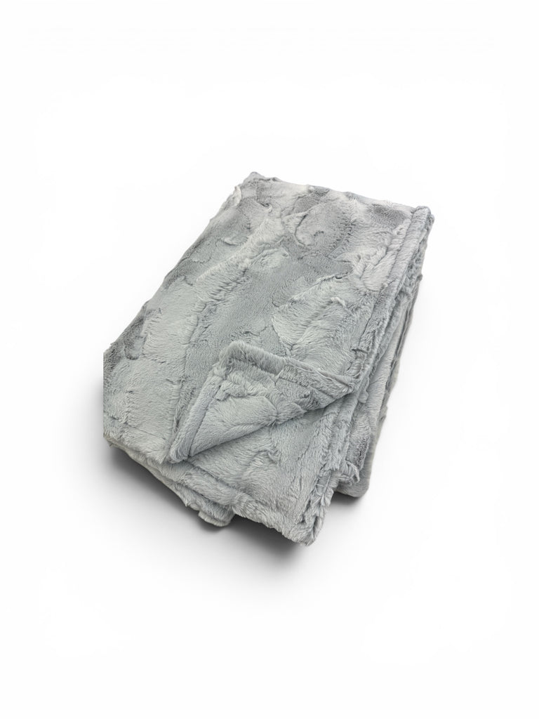 Cloudy Grey • Baby Sized Minky Blanket