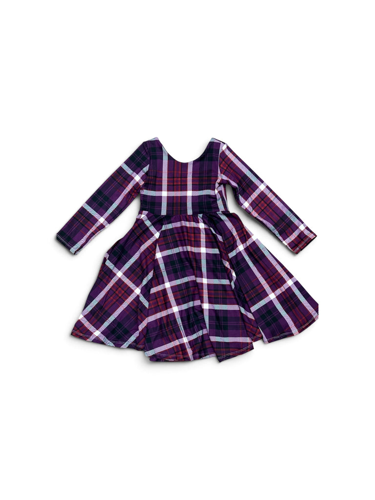 Purple Plaid • Baby/Youth Twirl Dress