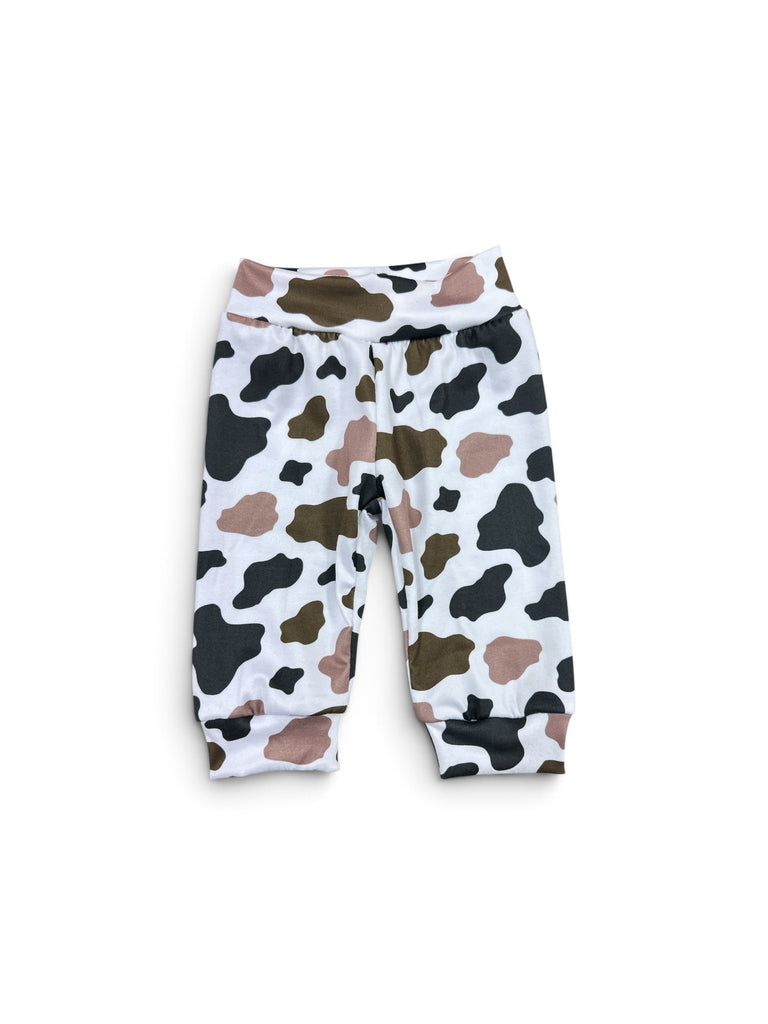 Multi Cow Print Joggers