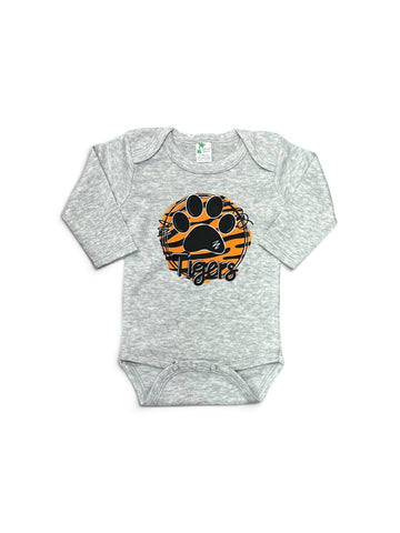 Tigers • grey baby bodysuit