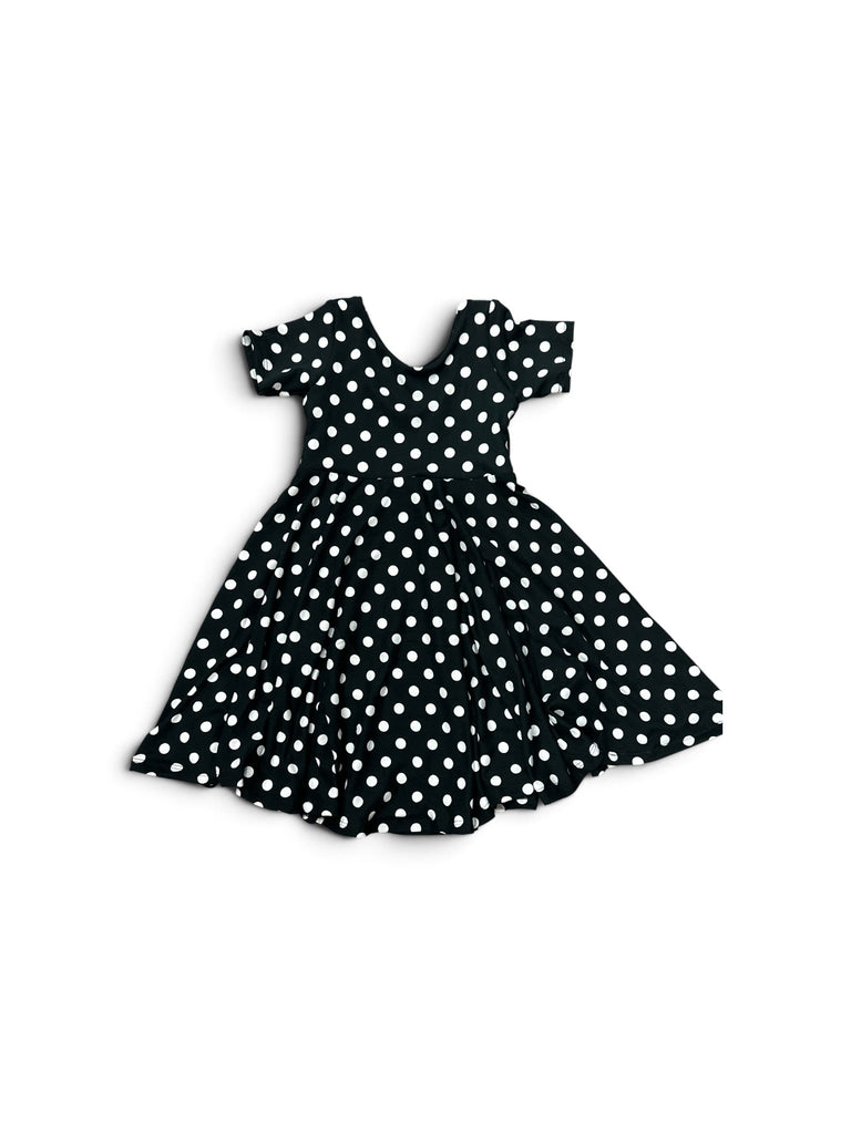 Black Polka Dot • Toddler Twirl Dress