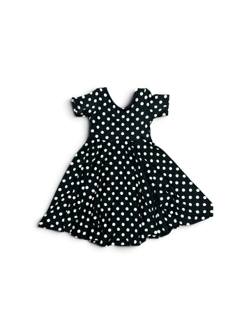 Black Polka Dot • Toddler Twirl Dress
