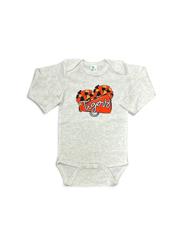 Tigers cheer • oatmeal baby bodysuit