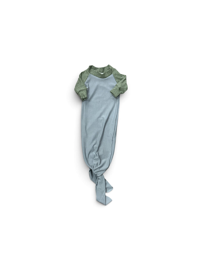 Heathered Olive + Silver Knotted Gown