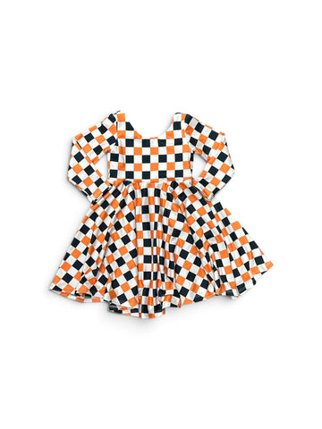 Halloween Checker • Baby/Toddler Twirl Dress
