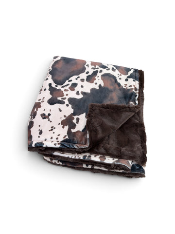 Cow Hide • Toddler Sized Minky Blanket