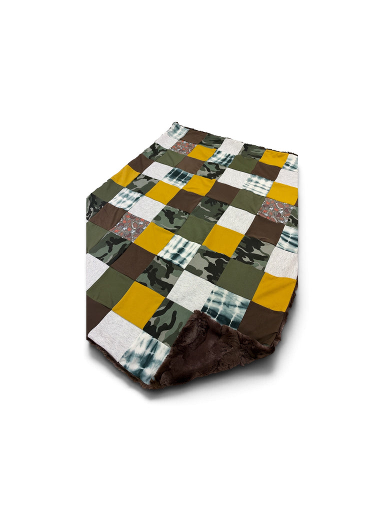 Football • Patchwork • Baby Sized Minky Blanket