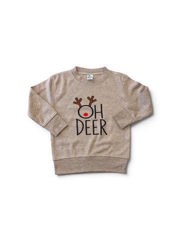 Oh Deer • Christmas • Toddler Long Sleeve Tee