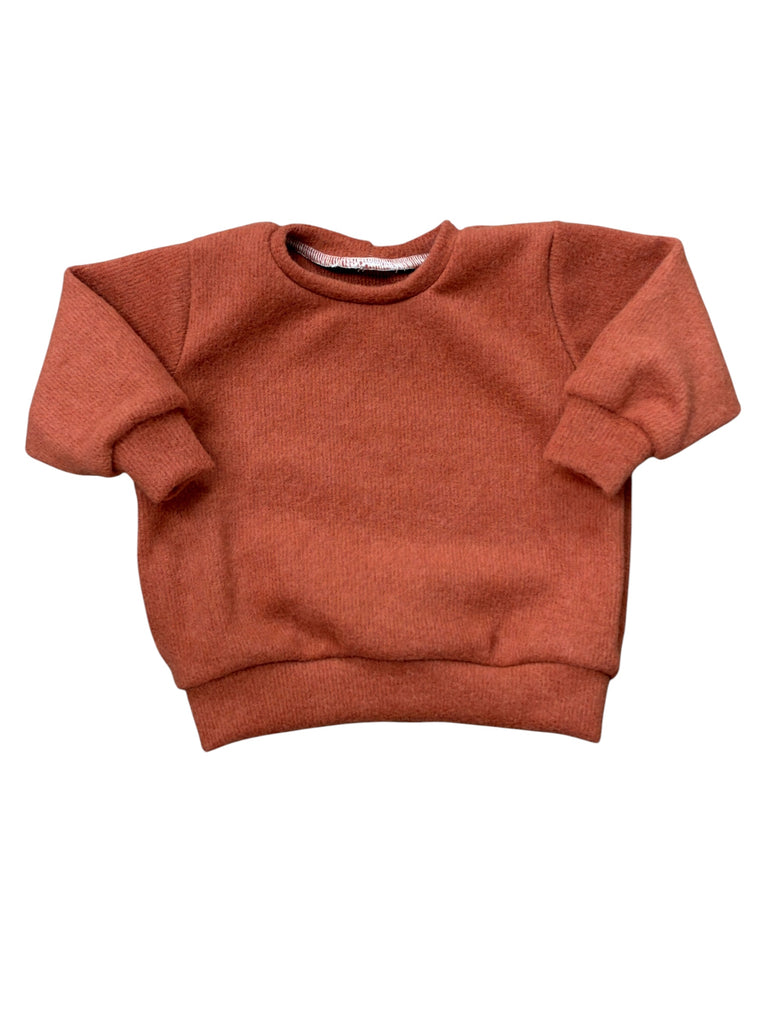 Brick Fuzzy Oversized Sweater