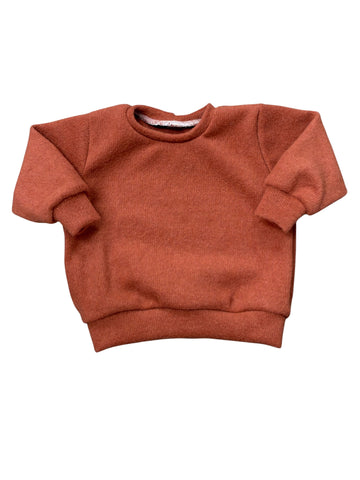 Brick Fuzzy Oversized Sweater