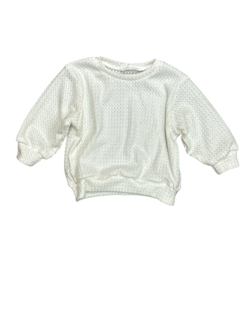 Ivory Waffle Oversized Sweater