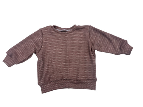 Dusty Mauve Flecked Waffle Oversized Sweater