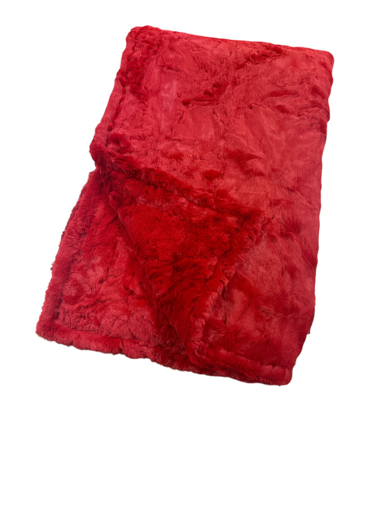 Solid Red • Baby Sized Minky Blanket