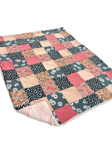 Wild Thing • Patchwork • Baby Sized Minky Blanket