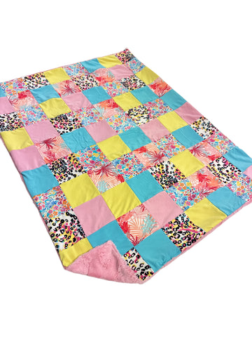 90’s baby • Patchwork • Baby Sized Minky Blanket