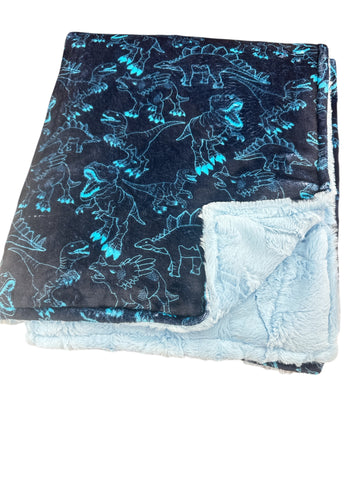 Dinosaur • Toddler Sized Minky Blanket