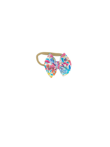 Summer Floral Nylon Bow