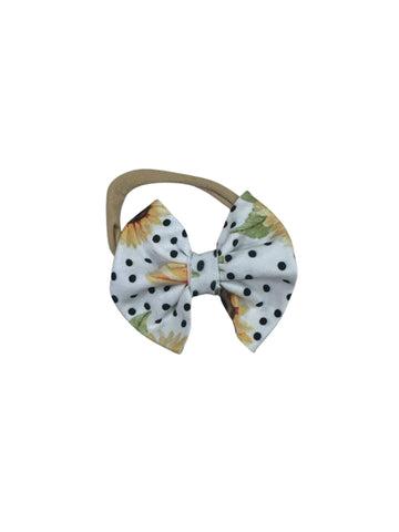 Sunflower Dot Nylon Bow