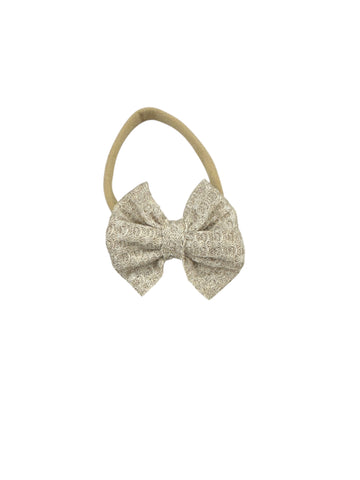 Oatmeal Sweater Nylon Bow