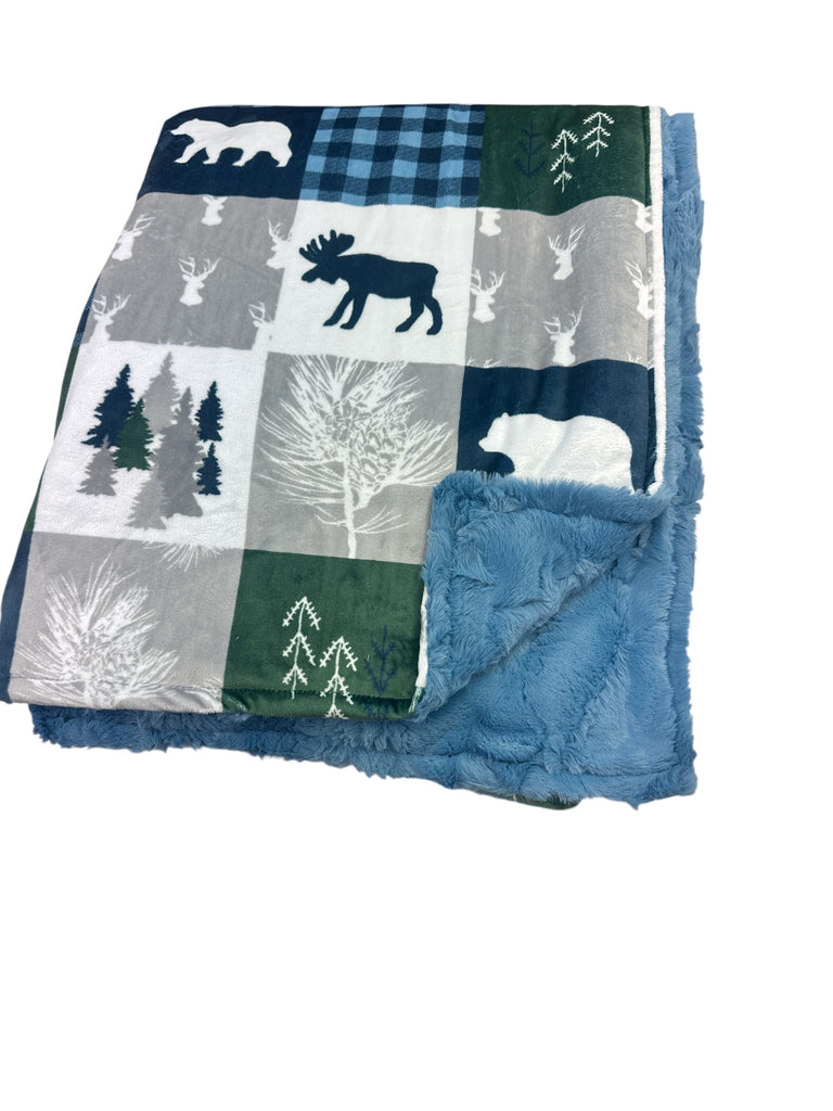 Cabin quilt • Toddler Sized Minky Blanket