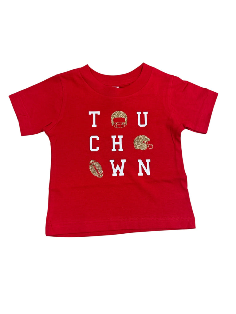 Touchdown • Red+Gold Glitter • infant/toddler Tee