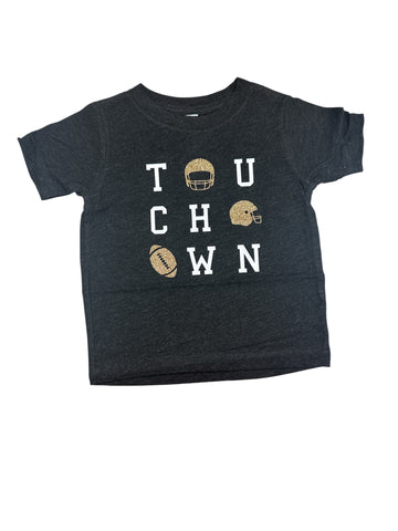 Touchdown • Black+Gold Glitter • infant/toddler Tee