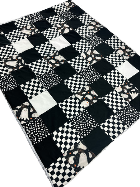Halloween • Patchwork • Baby Sized Minky Blanket