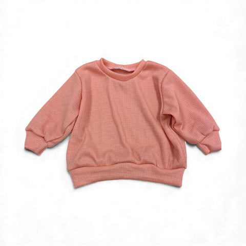 Peach Thermal Oversized Sweater