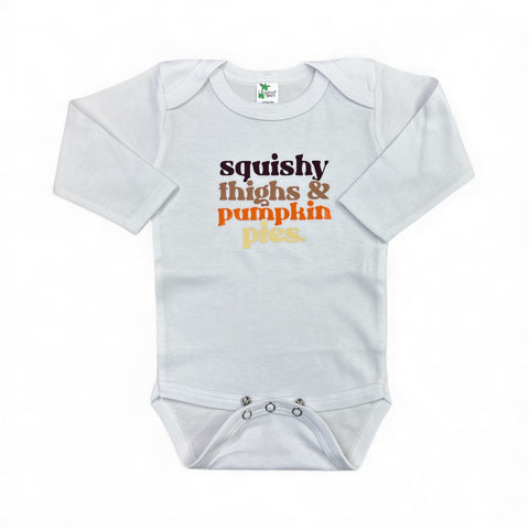 Squishy thighs & pumpkin pies • baby bodysuit