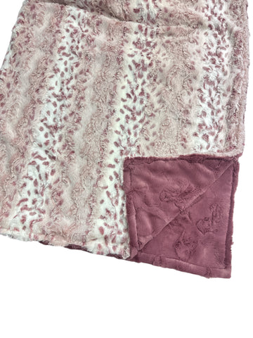 Lynx Wildrose • Toddler Sized Minky Blanket