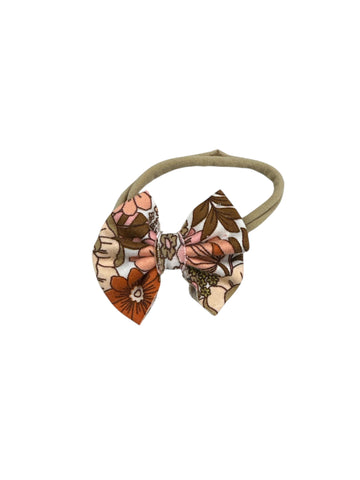 Rust Robyn floral Nylon Bow