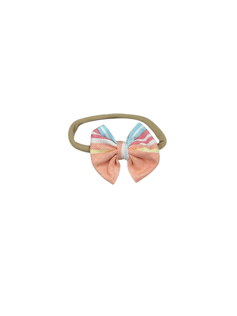 Summer Stripe Nylon Bow