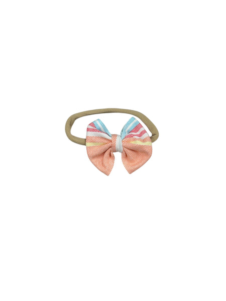 Summer Stripe Nylon Bow