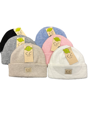 Baby Soft Ribbed Leather Patch CC Beanie