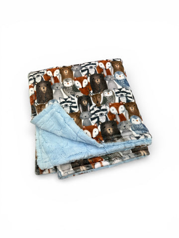 Woodland Friends • Toddler Sized Minky Blanket