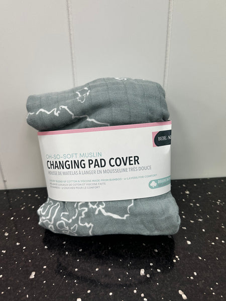 Someday Changing (world map) Oh-So-Soft Muslin Changing Pad Cover