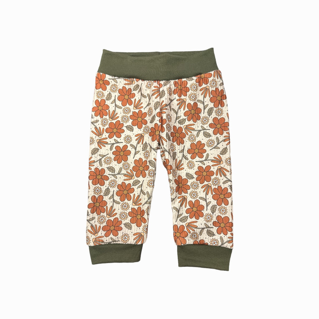 Fall *ribbed* Floral Joggers