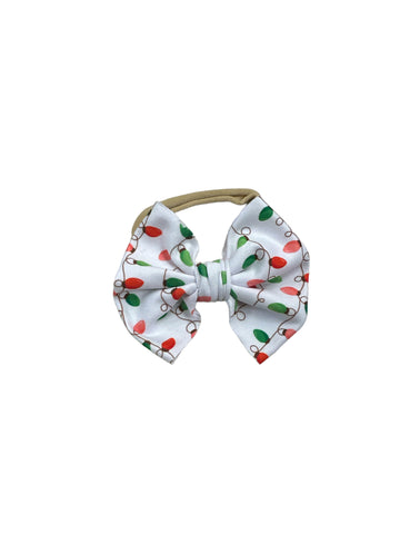 Christmas Lights Nylon Bow