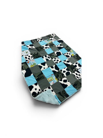Farm Boy • Patchwork • Baby Sized Minky Blanket