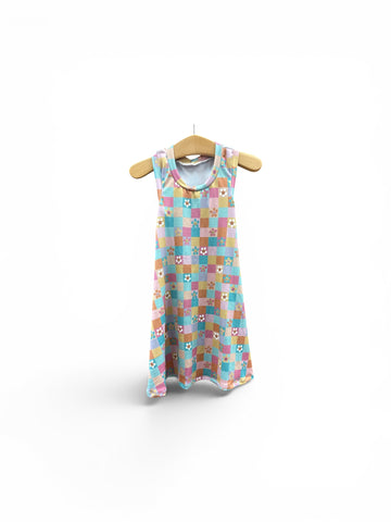 Smiley Check • Racerback Dress