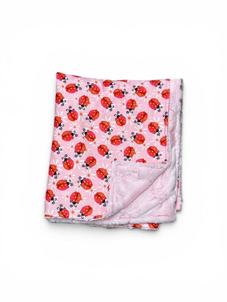 Ladybugs • Toddler Sized Minky Blanket